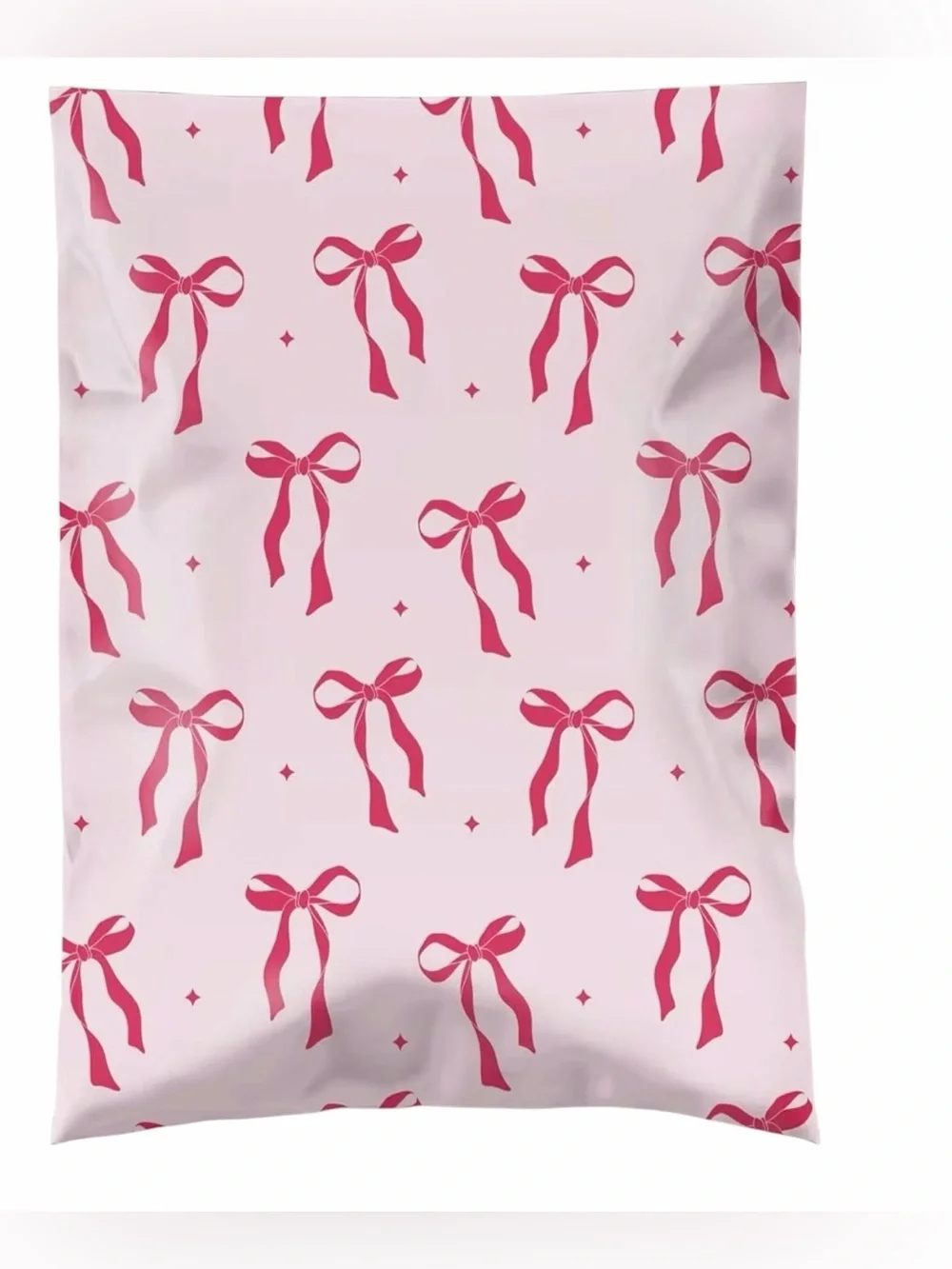 Fuxury Poly Mailers 14.5x19 Inch 10 Pcs- Pink Bows Polymailers New - Picture 1 of 5